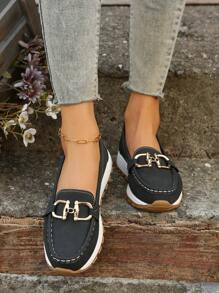 Women'S Comfortable Slip-On Rocker Sole Shoes With Thick & Soft Sole, Black - Black - View 7