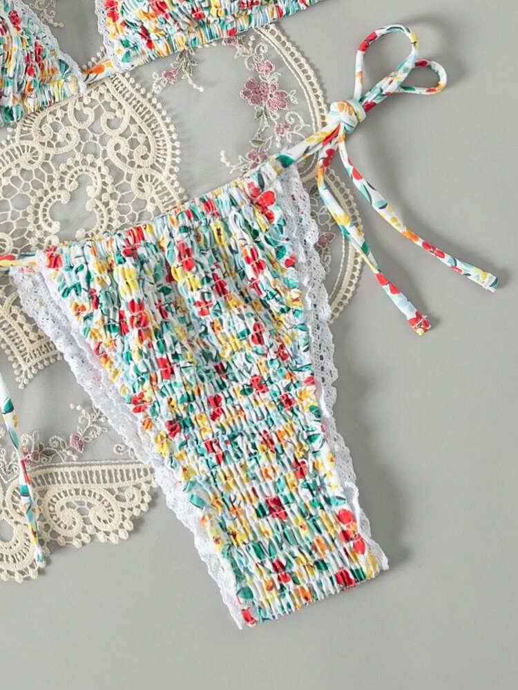 Ditsy Floral Two-Piece Bikini Set Summer Beach