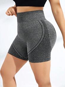 Easithlete 大尺碼無縫運動短褲