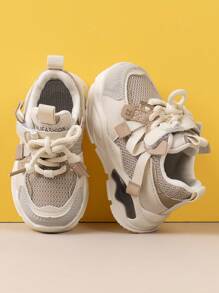 中性嬰兒透氣網布時尚運動鞋 - 米色 - 查看 5