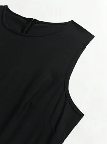 SHEIN Clasi Women's Polka Dot Printed Spliced Belted Dress - Multicolor - View 3