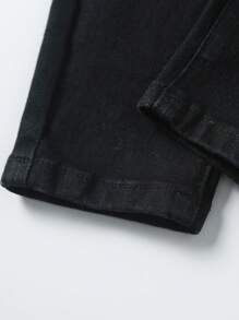 Baby Boy Street Style Denim Pants - Black - View 6