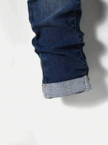 SHEIN Young Boy Distressed Jeans - Dark Wash - View 5