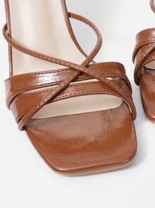 MOTF PREMIUM COMFORTABLE SQUARE TOE WOMEN'S HIGH HEEL SANDALS