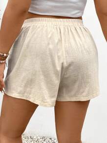 SHEIN Frenchy 大码女式不对称下摆短裙