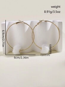 ROMWE Kawaii 1對歐美風格的冬季新款白色毛絨圓形掛墜耳環 - 白色 - 查看 8