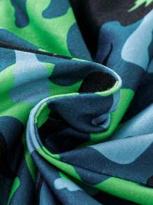 青少年男孩標語印花短袖上衣和迷彩褲套裝 - 彩色 - 查看 8