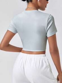 SHEIN Essnce Women's Thermal Imaging Print T-Shirt - Multicolor - View 2