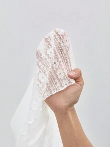 BizChic 1件長袖透視蕾絲襯衫 - 白色 - 查看 9