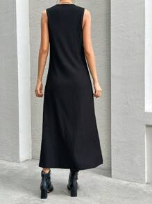 Siren Gaze Women'S Sleeveless Casual Dress Black Summer - Black - View 2