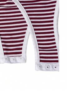 RueChic Striped Scoop Neck Tee Bodysuit - Red - View 4