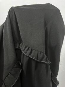 Flirla Ensemble De Haut Et De Jupe Dénudé D'épaule De Couleur Unie - Noir - Voir 7