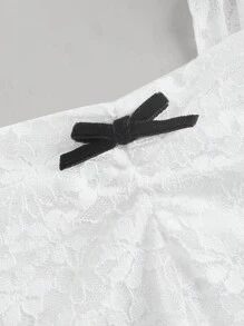 SHEIN MOD Débardeur Femme Avec Dentelle Et Bretelles Épaisses - Nude - Voir 4