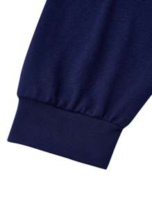 SHEIN LUNE 大碼純色t恤 - 寶藍色 - 查看 3