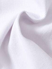 Infant Girls' Cute Paper Bag Waist Button Detail Long Pants - White - View 4