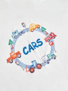 SHEIN 14pcs/Set Spring Toddler Boys' Interesting Letter Printed Casual Daily Wear Gift Set