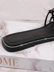 SHUZIA Women'S Flat Sandals - Black - View 4