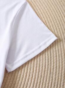 INAWLY Women's Short Sleeve T-Shirt With St. Patrick's Day Shamrock Print - White - View 6