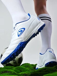 Kids' Soccer Shoes, , Anti-Slip, Durable, Suitable For Turf Or Natural Grass Surfaces, With Tf Spikes (Artificial Grass) - White - View 4