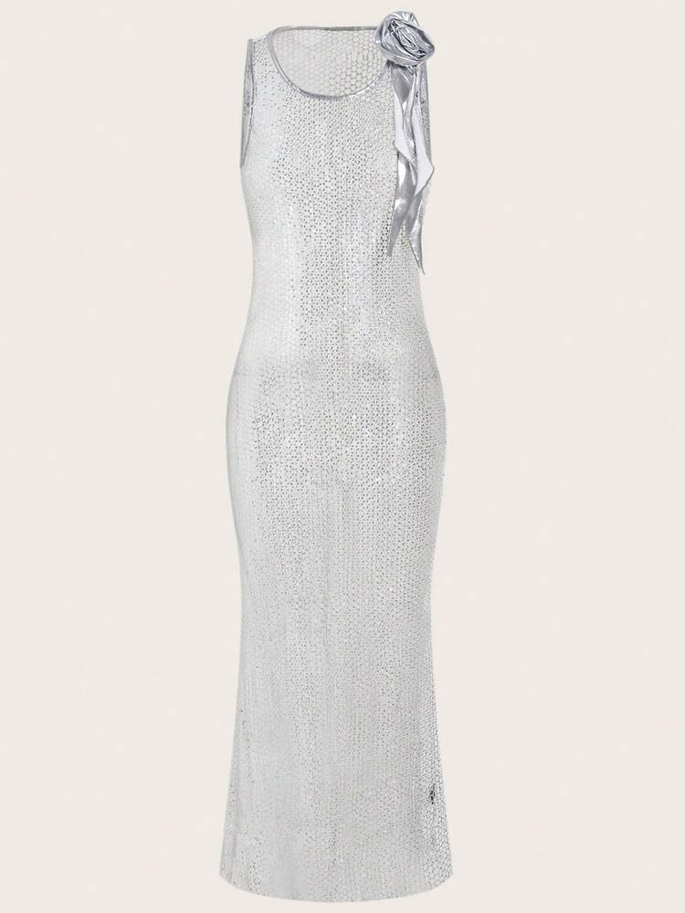Women'S Perspective Mesh Bodycon Dress