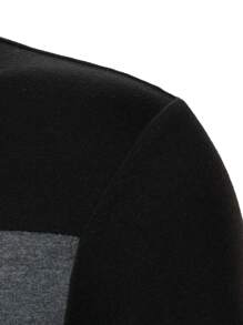 SHEIN Teen Boy Color Block Quarter Zip Polo Shirt Chic Outfits For Autumn/Winter