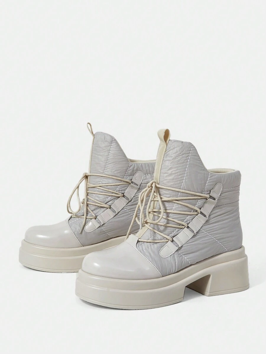 SheIn SXY Damski Modny Okrągłe noski Płaskie buty W Biały Kolor - Biały - Zobacz 1