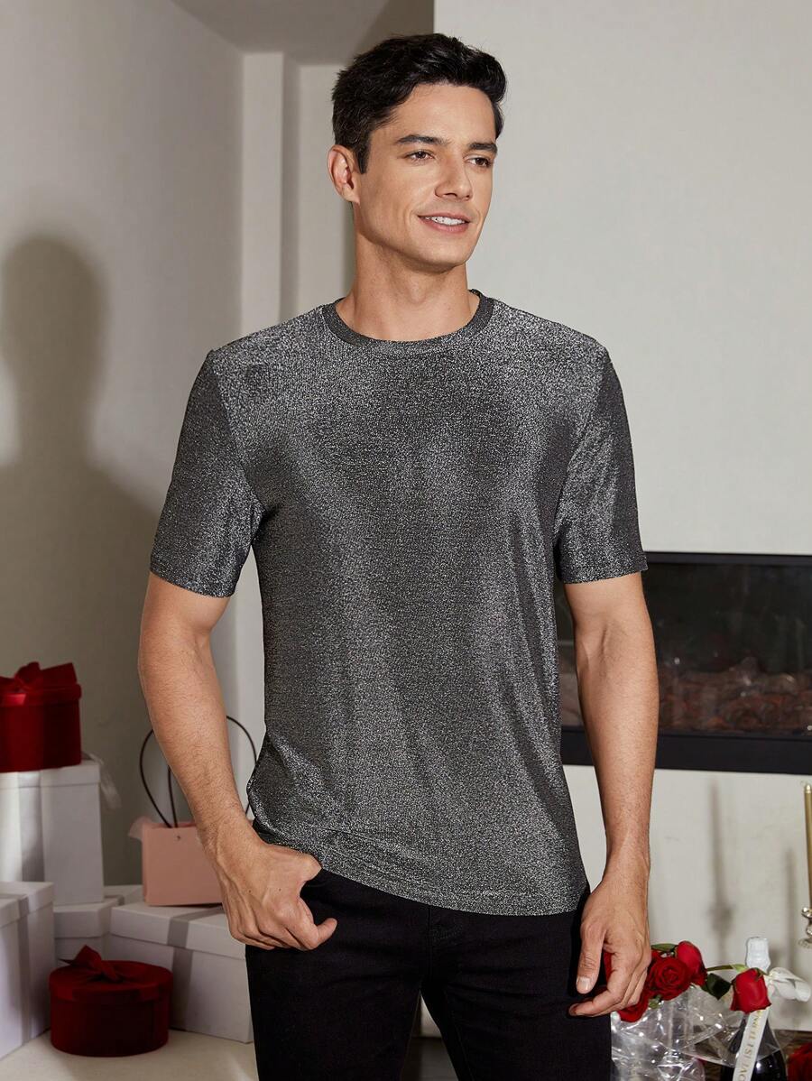 Manfinity AFTRDRK 男款圓領休閒t恤 - 黑色 - 查看 1