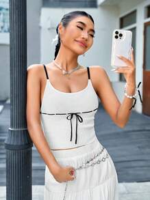 SHEIN EZwear Casual Simple Slim Fit Cami Knit Top