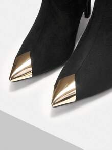 MOTF PREMIUM Botas De Moda De Mujer De Punta - Negro - Ver 9