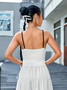 SHEIN EZwear Casual Simple Slim Fit Cami Knit Top