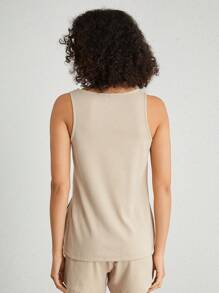 Ocili 女式吊帶背心家居服上衣 - 杏色 - 查看 2