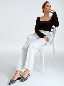 MOTF PREMIUM Dệt Của phụ nữ Giày phẳng - màu đen - Xem 3