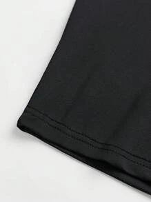 Zolique Rhinestone Decor Strapless Top - Black - View 3