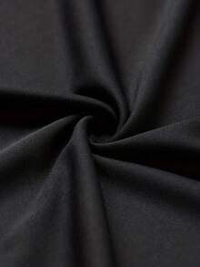 SHEIN EZwear Women's Bear And Letter Printed T-Shirt - Black - View 3