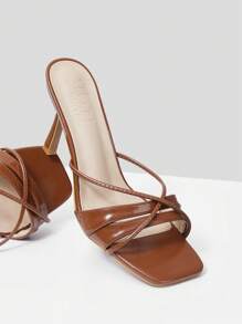 MOTF PREMIUM COMFORTABLE SQUARE TOE WOMEN'S HIGH HEEL SANDALS