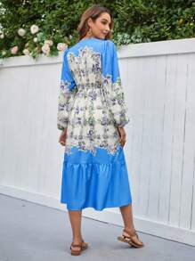 GENKIRA Floral Print Long Sleeve Women'S Dress Fall Cloth For Women - Multicolor - View 2