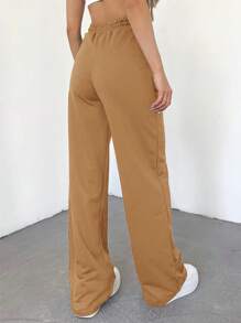 RueChic Women's Drawstring Waist Sweatpants - Ginger - View 2
