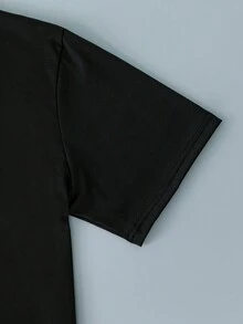 青少年男孩標語印花短袖上衣和迷彩褲套裝 - 彩色 - 查看 3