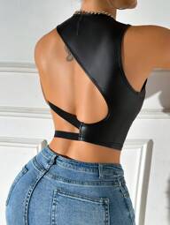 VaVaBold Rückenfreies Crop Top Tank Top für Frauen im Sommer