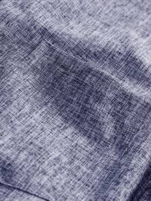 Manfinity Homme Men's Long Sleeve Button Up Shirt - Dark Wash - View 6