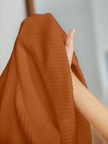 SHEIN Frenchy High-Neck Sweatshirt With Drop Shoulder Sleeves - Rust Brown - View 8