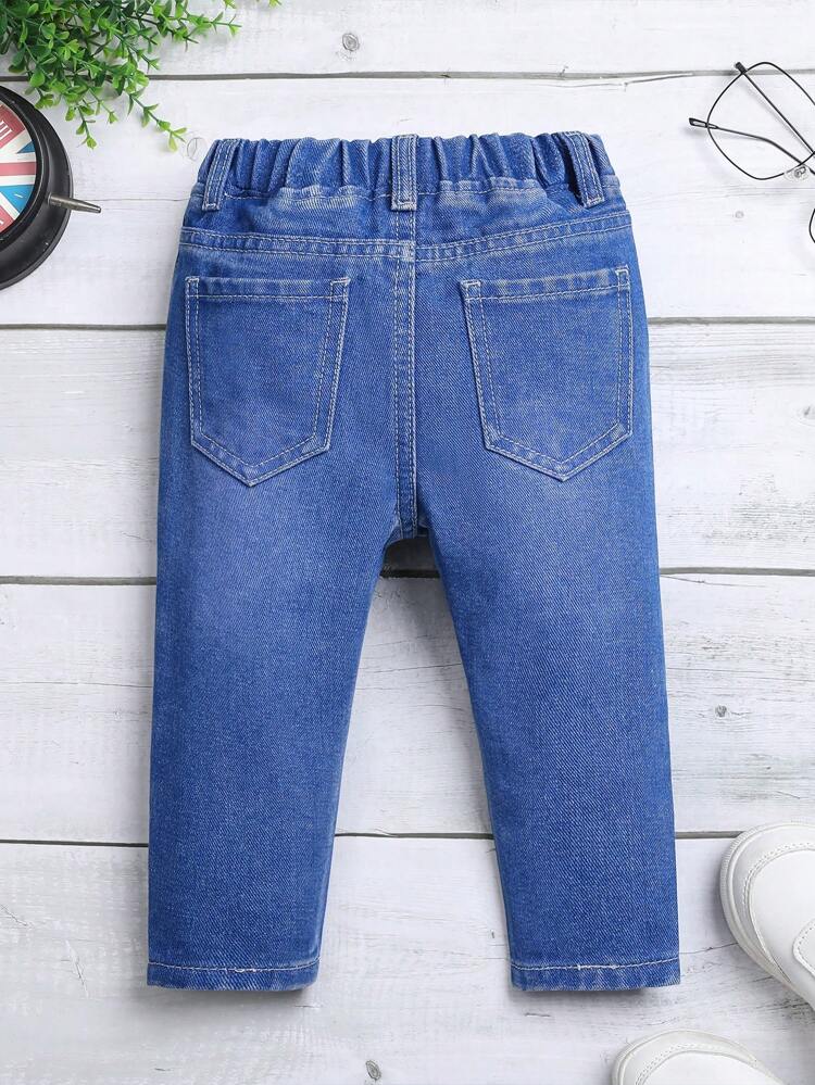 Infant Boys' Stretchy Distressed Denim Jeans