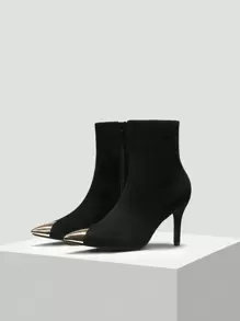 MOTF PREMIUM Botas De Moda De Mujer De Punta - Negro - Ver 8
