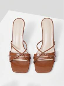 MOTF PREMIUM COMFORTABLE SQUARE TOE WOMEN'S HIGH HEEL SANDALS