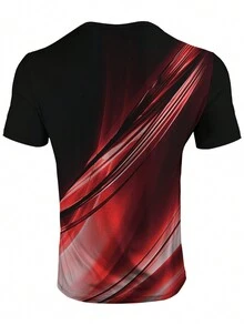 Manfinity LEGND Nam Tương phản Màu sắc Ngắn tay Áo thun - Màu Đỏ Sâu - Xem 2