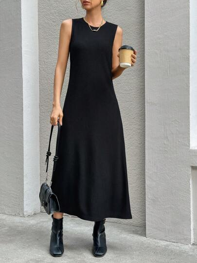 Siren Gaze Women'S Sleeveless Casual Dress Black