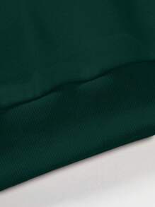 Manfinity Homme Men's Striped Letter Printed Sweatshirt - Dark Green - View 4