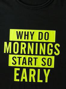 青少年男孩標語印花短袖上衣和迷彩褲套裝 - 彩色 - 查看 7