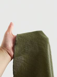 ROMWE 女式春夏花卉印花 V 领喇叭袖优雅连衣裙 - 軍綠色 - 查看 5