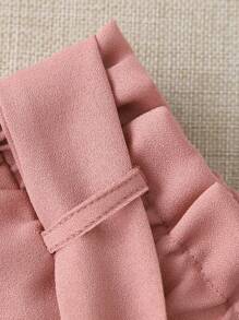 SHEIN LUNE One Shoulder Top & Paperbag Waist Belted Pants Set - Multicolor - View 6